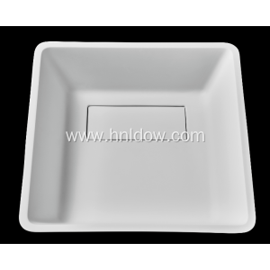 Pure resin square modern washbasin for cabinet